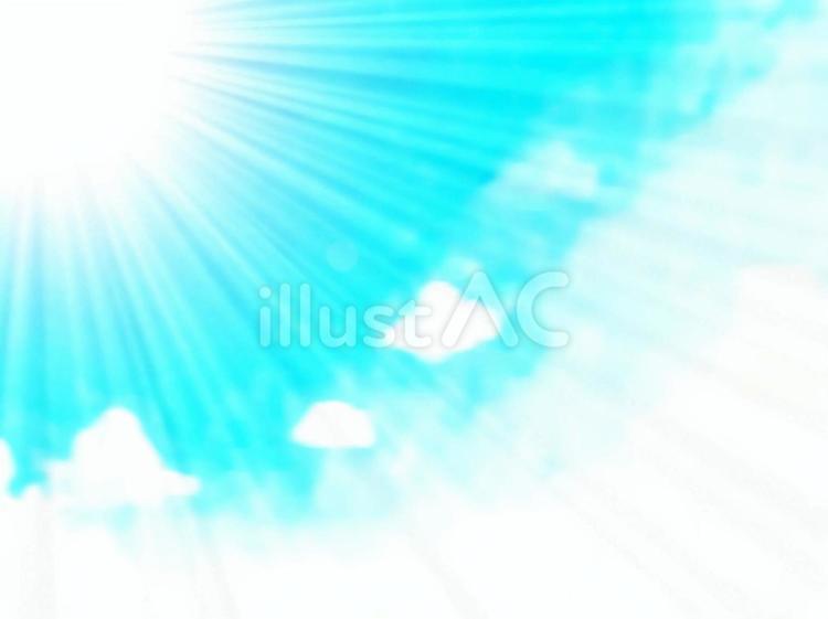 青空と太陽と雲のイメージの壁紙素材画像 背景,壁紙,青空のイラスト素材