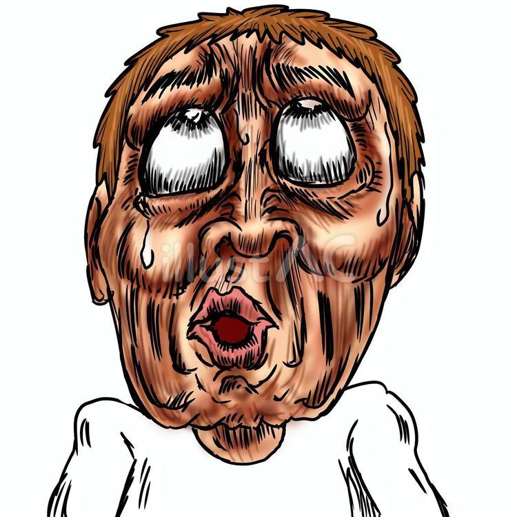 うろらえるまたはとぼける男性 とぼける,うろたえる,誤魔化すのイラスト素材