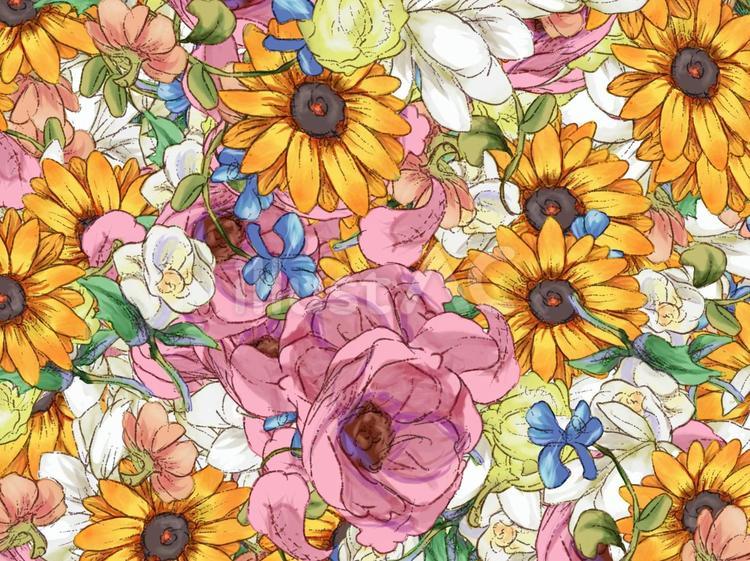 花の背景　その1 かわいい,おしゃれ,背景のイラスト素材
