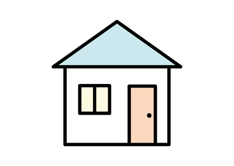 シンプルな家 戸建て,ロゴ,可愛い,家,アイコン,住宅,住居,装飾,ワンカット,一戸建てのイラスト素材