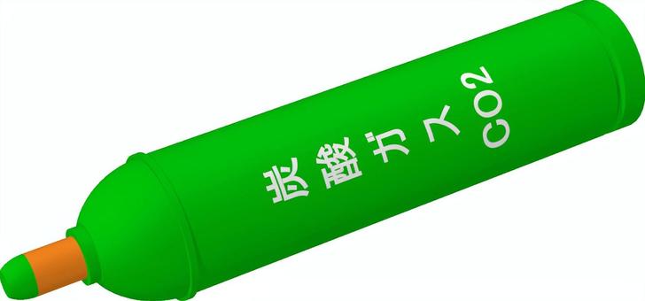 炭酸ガス 化学物質,ガス,炭酸ガス,二酸化炭素,ボンベ,co2,ガスボンベ,緑色,蛍光色,3dcgのイラスト素材