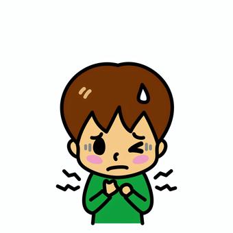 男の子　胸の痛み 子供,病気,胸,痛み,胸痛,症状,苦しい,肺炎,気胸,幼児のイラスト素材