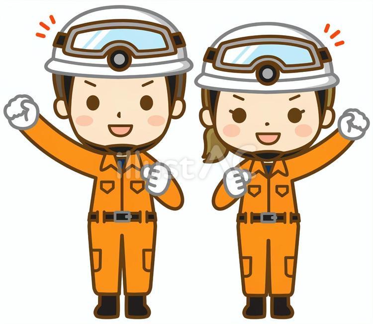 Free Vectors | Male and female rescue team members (full-body view)