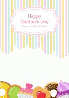 虹色の背景・母の日フレーム・スイーツ 母の日,背景,フレーム,食べ物,スイーツ,お菓子,春,5月,母の日ギフト,枠のイラスト素材