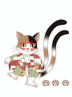 猫又 動物,猫,しっぽ,二股,妖怪,伝説のイラスト素材