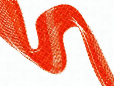 風のリボン-レッド02k 風,リボン,レッド,赤,鮮やか,力強い,動き,流れ,ライン,抽象のイラスト素材