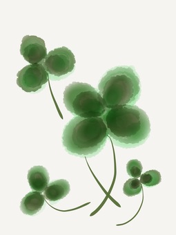 four Leaf Clover, clover, tiny, illustration, JPG