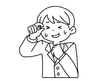 Illustration, a little, hand sign, male, 
