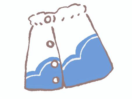 ループタオル(青) プール,タオル,水泳,ループタオル,授業,学校,シンプル,かわいいのイラスト素材