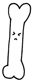 痛がっている骨 骨,困る,異常,医療,不健康,病気,不調,疾患,発症,発病のイラスト素材