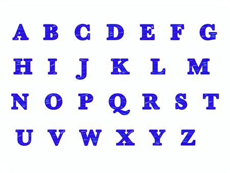 アルファベット文字 文字,アルファベット,英語,テキスト,青,alphabet,text,手書き,大文字,blueのイラスト素材