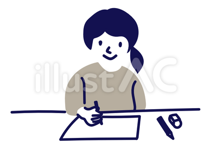 小学生 女の子 勉強 シンプル