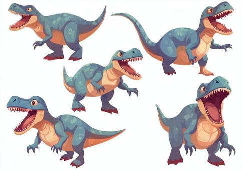 Tyrannosaurus illustration 3, tyrannosaurus, dinosaur, reptiles, JPG, PNG and EPS