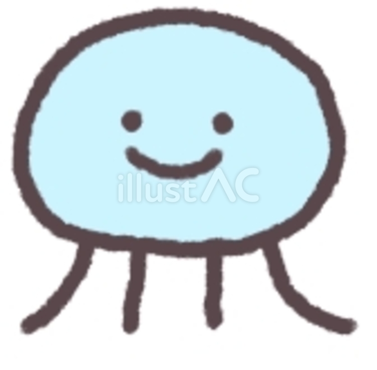 手書きのクラゲ クラゲ,海月,海のイラスト素材