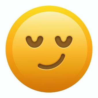 シンプルな顔の絵文字　笑顔　同意 絵文字,顔文字,普通,笑顔,ニュートラル,シンプル,かわいい,定番,ベーシック,スタンダードのイラスト素材