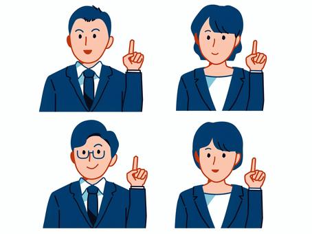 スーツ姿　男女　提案 ビジネスマン,ビジネスパーソン,スーツ,ネクタイ,男女,先生,会社員,男,女,男性のイラスト素材
