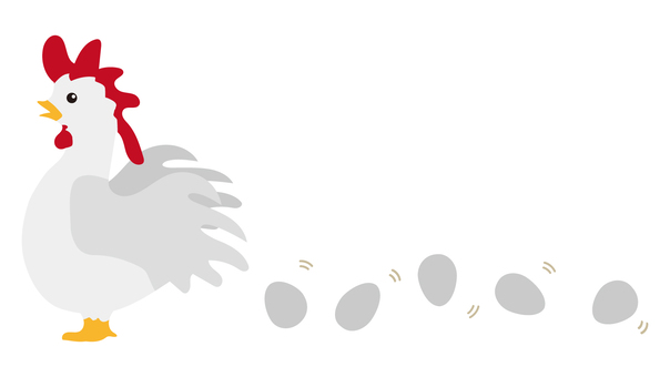 Illustration, chicken, egg, bird, 