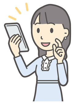 スマホを操作している上品な女の子 タップ,女性,女の子,オシャレ,人,上品,お嬢様,女,若い,スマホのイラスト素材