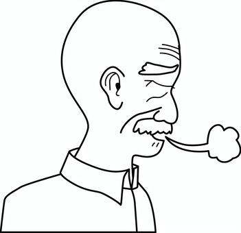 ため息老人 老人,高齢者,男性のイラスト素材