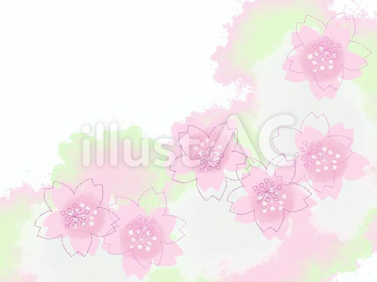 桜3 春,ピンク色,花のイラスト素材