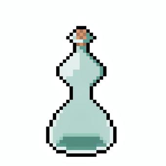 コルクのポーション瓶(空) コルクのポーション瓶(空) ポーション,薬,コルク瓶,アイテム,アイコン,ゲーム,素材,瓶,ドット絵,ピクセルアートのイラスト素材