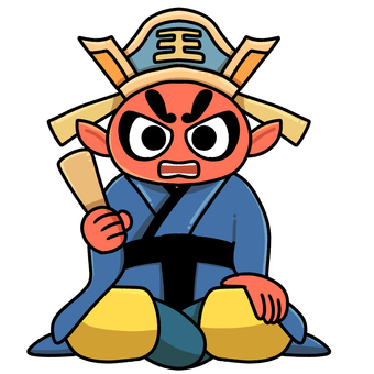 閻魔大王 閻魔大王,かわいい,和風,神話,和服,ポップのイラスト素材