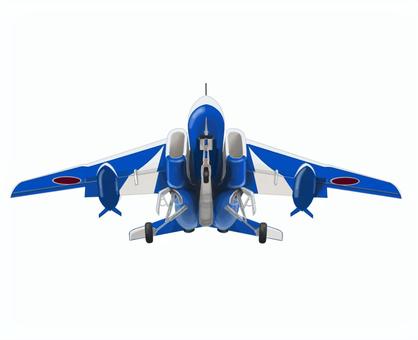 航空自衛隊ブルーインパルス　正面リアル 航空自衛隊,リアル,ブルーインパルス,曲芸飛行,亜音速,ジェット,練習機,ドルフィン,正面のイラスト素材