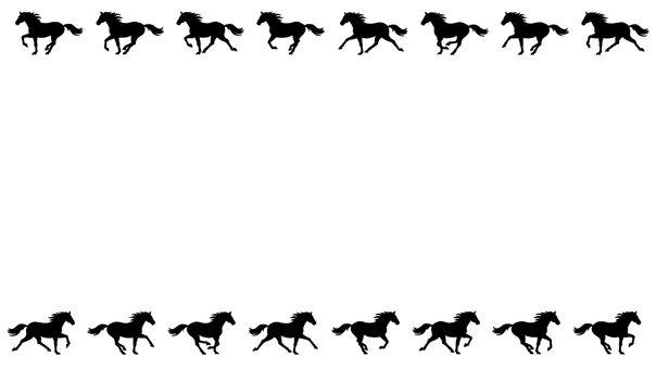 馬フレーム 馬,フレーム,走り,シルエット,かけっこ,枠,動物,シンプル,背景,背景素材のイラスト素材