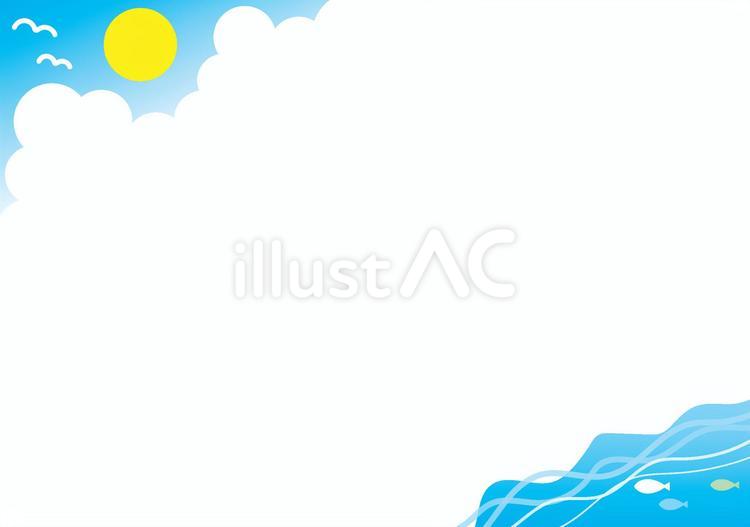 空と雲と海 空,雲,海のイラスト素材
