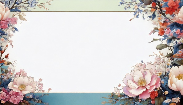 Japanese style floral frame, JPG Japanese style floral frame, flower, plant, frame, JPG