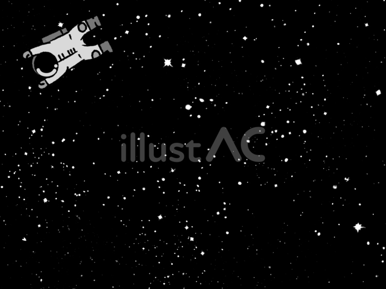 宇宙を彷徨う宇宙飛行士 宇宙,空,無重力のイラスト素材