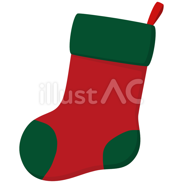 クリスマスソックス　緑と赤 クリスマスソックス,クリスマス,靴下のイラスト素材