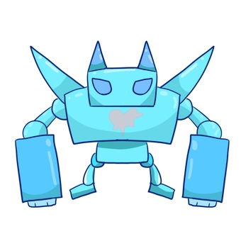 Illustration, golem, gelo, monstro, 