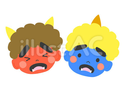 赤鬼と青鬼 泣き顔