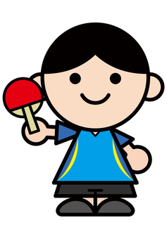 卓球部男子 卓球部,卓球,部活,運動部,高校生,中学生,スポーツ,運動,青春,球技のイラスト素材