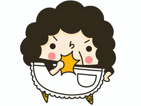 大阪のおばちゃん 大阪のおばちゃん おばちゃん,二頭身,自信,ヒョウ柄,パーマのイラスト素材