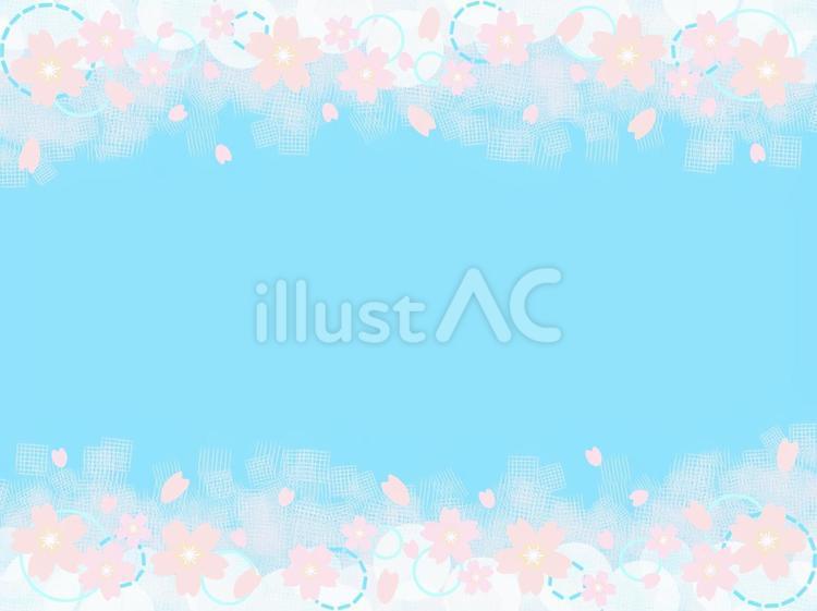 朝の空と桜の背景 桜,背景,春のイラスト素材