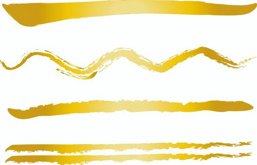 筆ラインセット 筆,ライン,罫線,筆線,毛筆,線,ブラシ,かすれ,波線,筆書きのイラスト素材