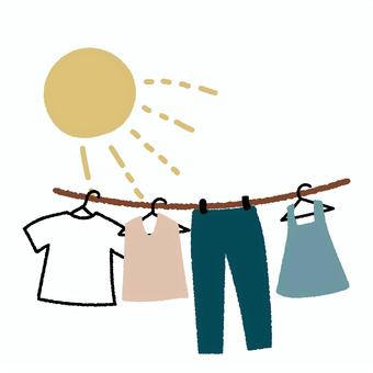 Clothes that are dried, hand drawn, washing, to dry, JPG, PNG and AI