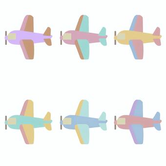 カラフルな飛行機 飛行機,航空機,旅客機,ジェット機,乗り物,旅行,フライト,エアラインのイラスト素材