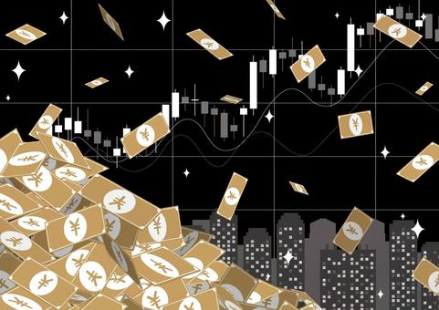 都市と経済のイメージ背景素材 都市と経済のイメージ背景素材 お金,お札,経済,都市,オフィス,ビル,株,チャート,グリッド,ビジネスのイラスト素材