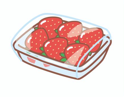 おいしそうないちごパック いちご,たくさん,果物,赤い,パック,透明のイラスト素材
