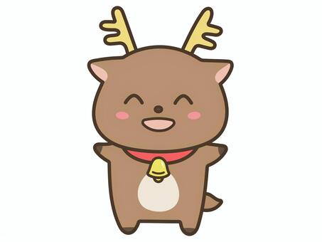 トナカイ トナカイ,動物,クリスマス,xmas,冬,イベント,行事,イラスト,カットイラスト,挿絵のイラスト素材
