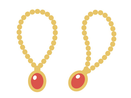 ネックレス アクセサリー,ネックレス,ペンダント,宝石,ジュエリー,貴金属,ルビーのイラスト素材