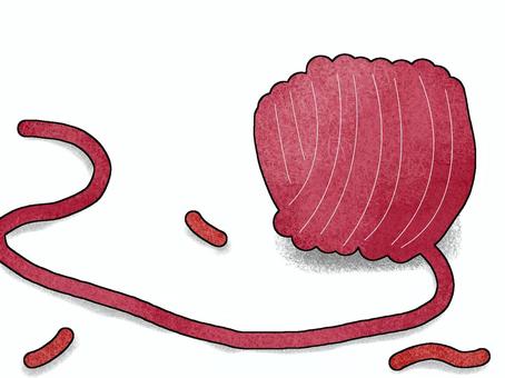 シンプルな毛糸玉 シンプル,毛糸玉,糸くず,手芸,影,白線,黒線のイラスト素材