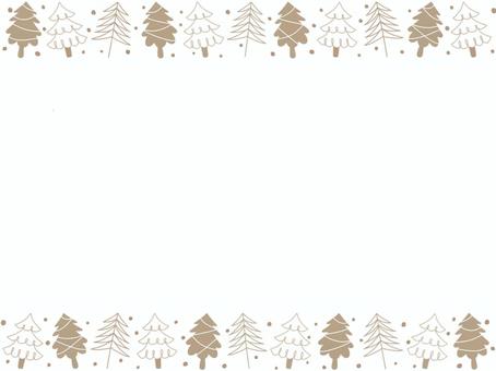 北欧風の冬の木フレーム