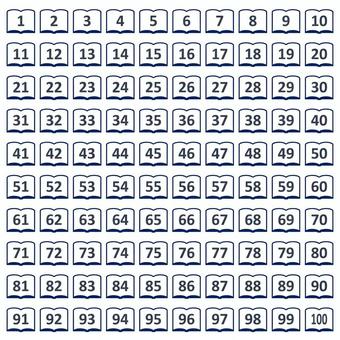 本型の1〜100までの数字素材 数字,番号,100,ナンバリング,連番,１０,２０,３０,４０,５０のイラスト素材
