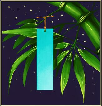 Illustration, tanabata, strip, july, 