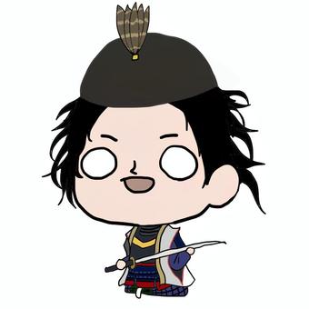ゆるい細川忠興さん 細川忠興,線毒時代,時代,戦国武将,武将,歴史,有名,日本史,イラスト,手書きのイラスト素材
