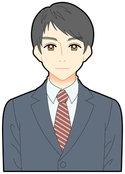 Illustration, male, suit, office worker, 